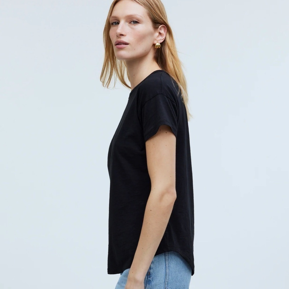 Madewell Dolman-Sleeve Crewneck Tee in Slub